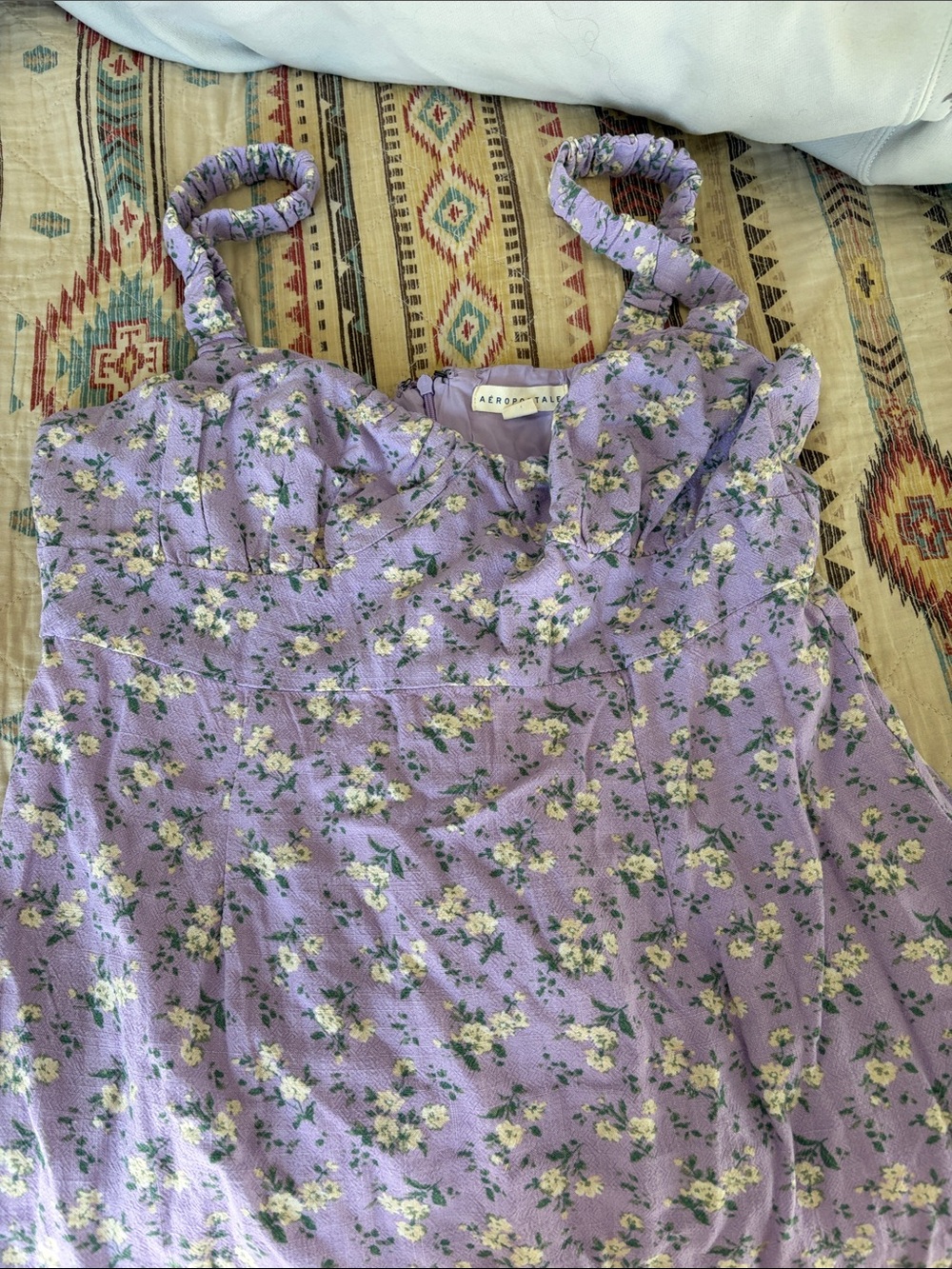 AEROPOSTALE Lilac Floral Ruffled Strap Camisole